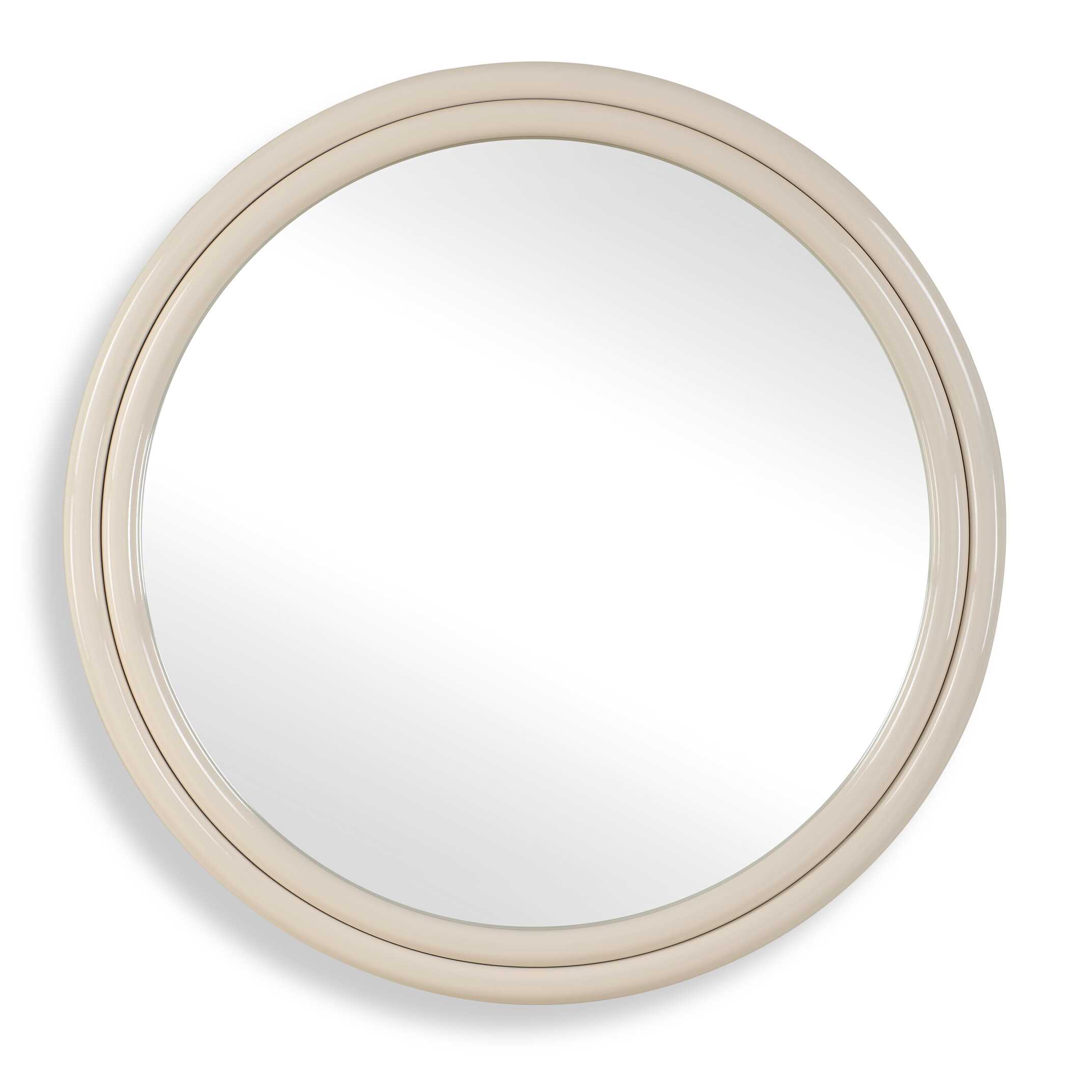 Florian Warm White Round Mirror, by Uttermost, 38.5" width x 38.5" height x 2" depth View 1
