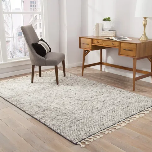 Shea Stripe Hand-Knotted Gray Area Rug