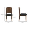 Kerr Dining Chair Walnut Stained Black Vegan Leather-set Of Two thumbnail 9