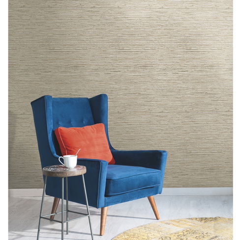 Grasscloth Brown Wallpaper