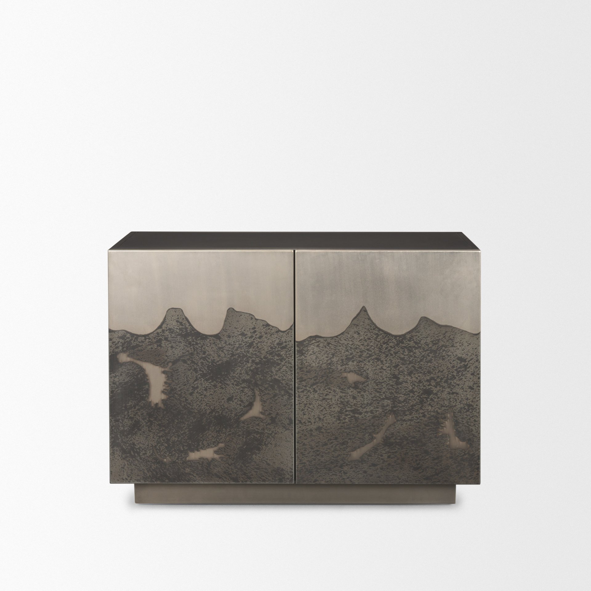 Roxdale Acid Washed Iron Metal Accent Cabinet, Cabinets & Chest by Mercana, 41" length x 18" width x 29.5" height View 3