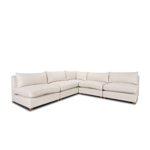 Halston 5 piece Banquet Oatmeal Sofa Set