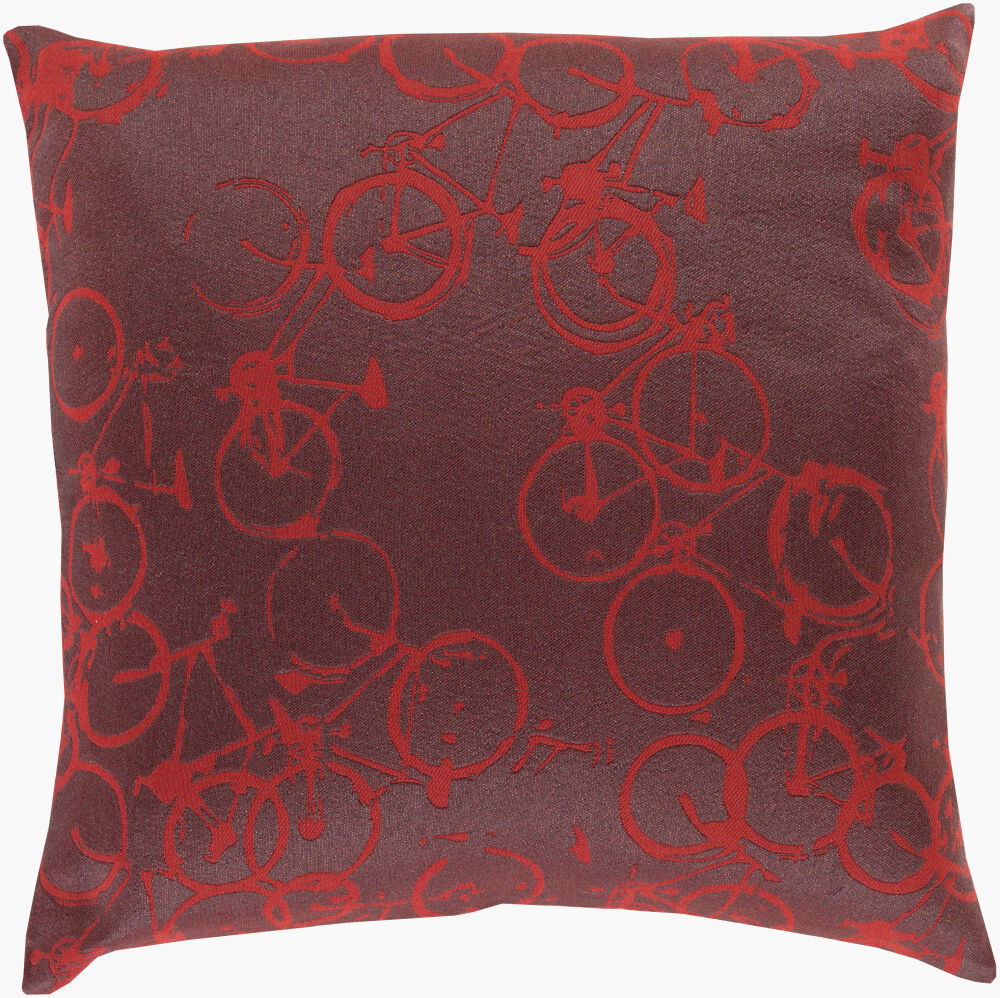 Pedal Power Accent Pillow Down, Decorative Pillow by Surya, 22" length x 22" width
