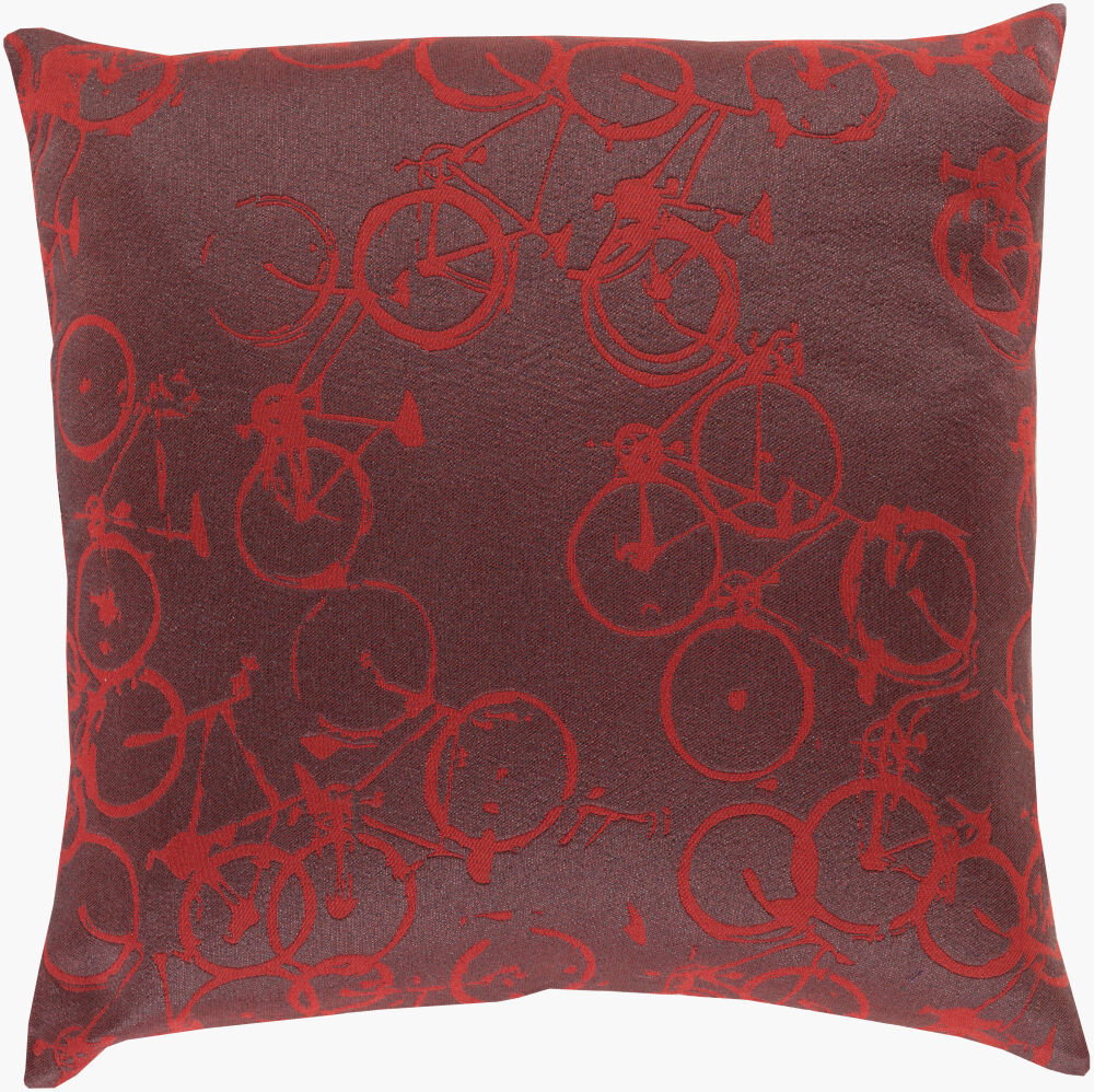Pedal Power Lumbar Pillow Down, Decorative Pillow by Surya, 13" length x 19" width