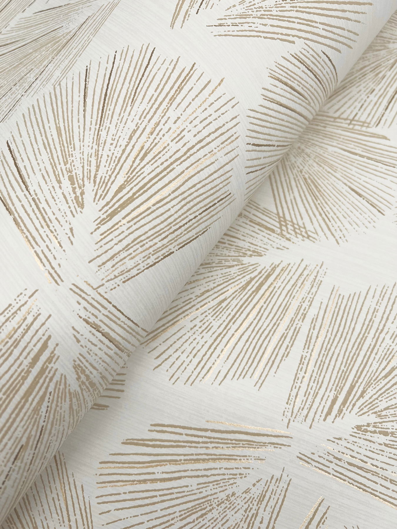 Elora Leaf Gold Wallpaper large image 