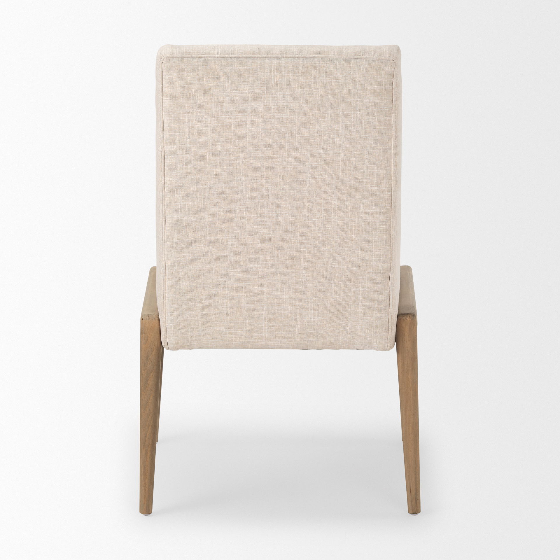 Palisades Cream Upholstery with Solid Wood Armless Dining Chair large image 