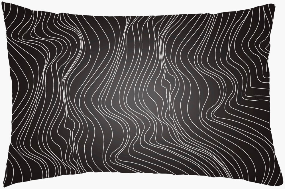 Modern Lines Lumbar Pillow, Decorative Pillow by Surya, 14" length x 22" width