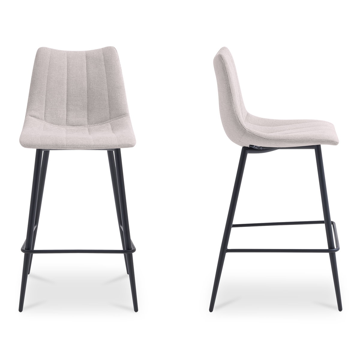 Alibi Counter Stool Beige-set Of Two, Counter & Bar Stool by Moe's Home, 17.7" width x 37" height x 20" depth View 3