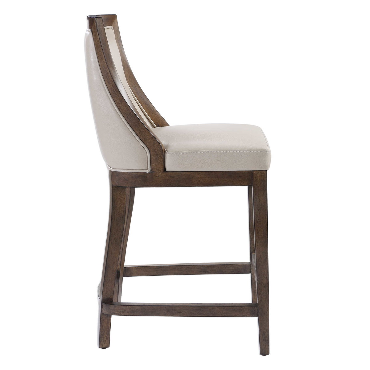 Purcell Leather Counter Stool, Counter & Bar Stool by Uttermost, 19" width x 40" height x 22" depth View 5