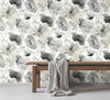 Watercolor Bouquet Charcoal Wallpaper thumbnail 2