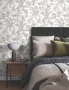 Tropical Sketch Toile Brown Wallpaper thumbnail 2