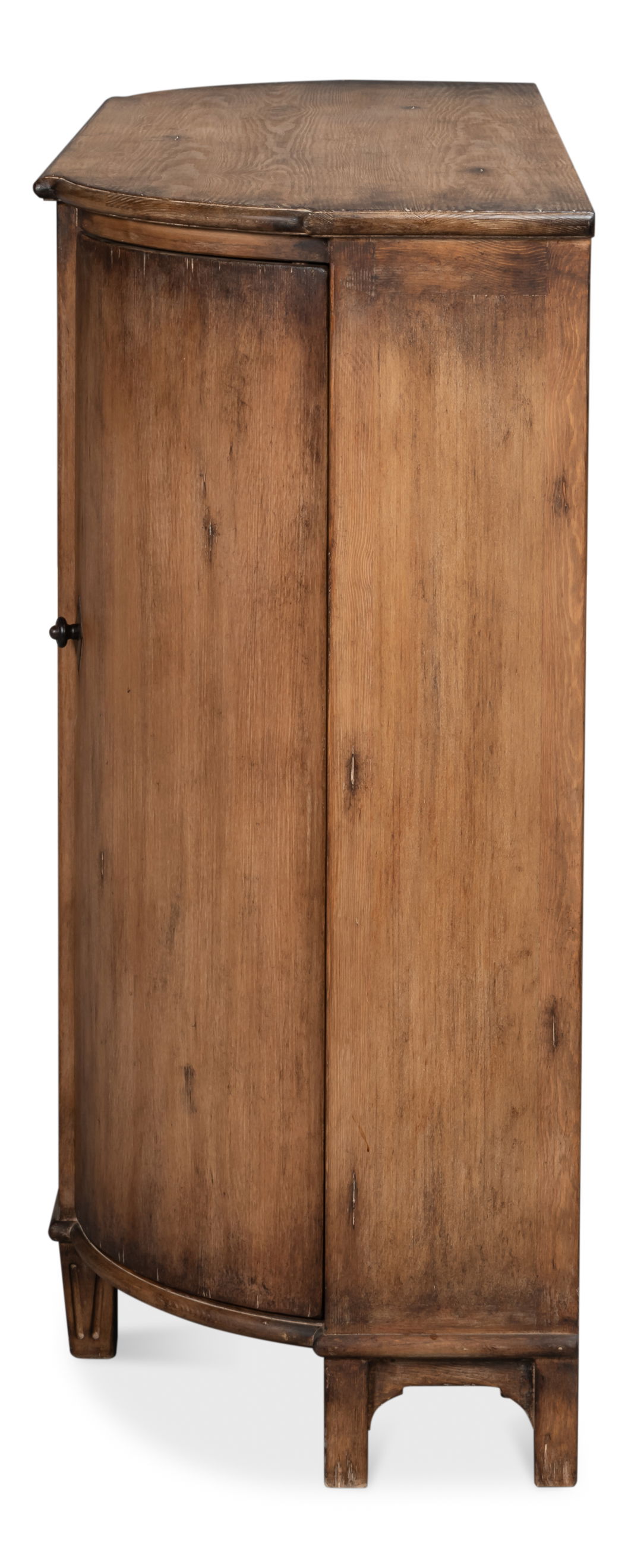 Brooks Demilune  Brown, by Sarreid, 1'8" length x 5'3" width x 3'9" height View 4