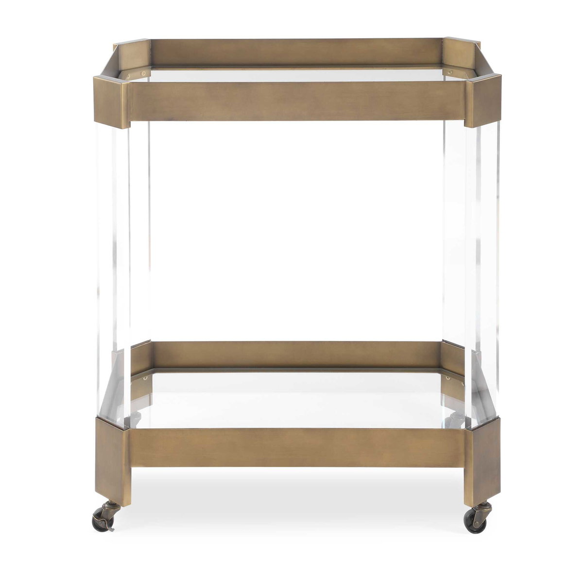 Giselle Bronze Bar Cart, Furniture by Uttermost, 28.5" width x 32" height x 16.75" depth View 1
