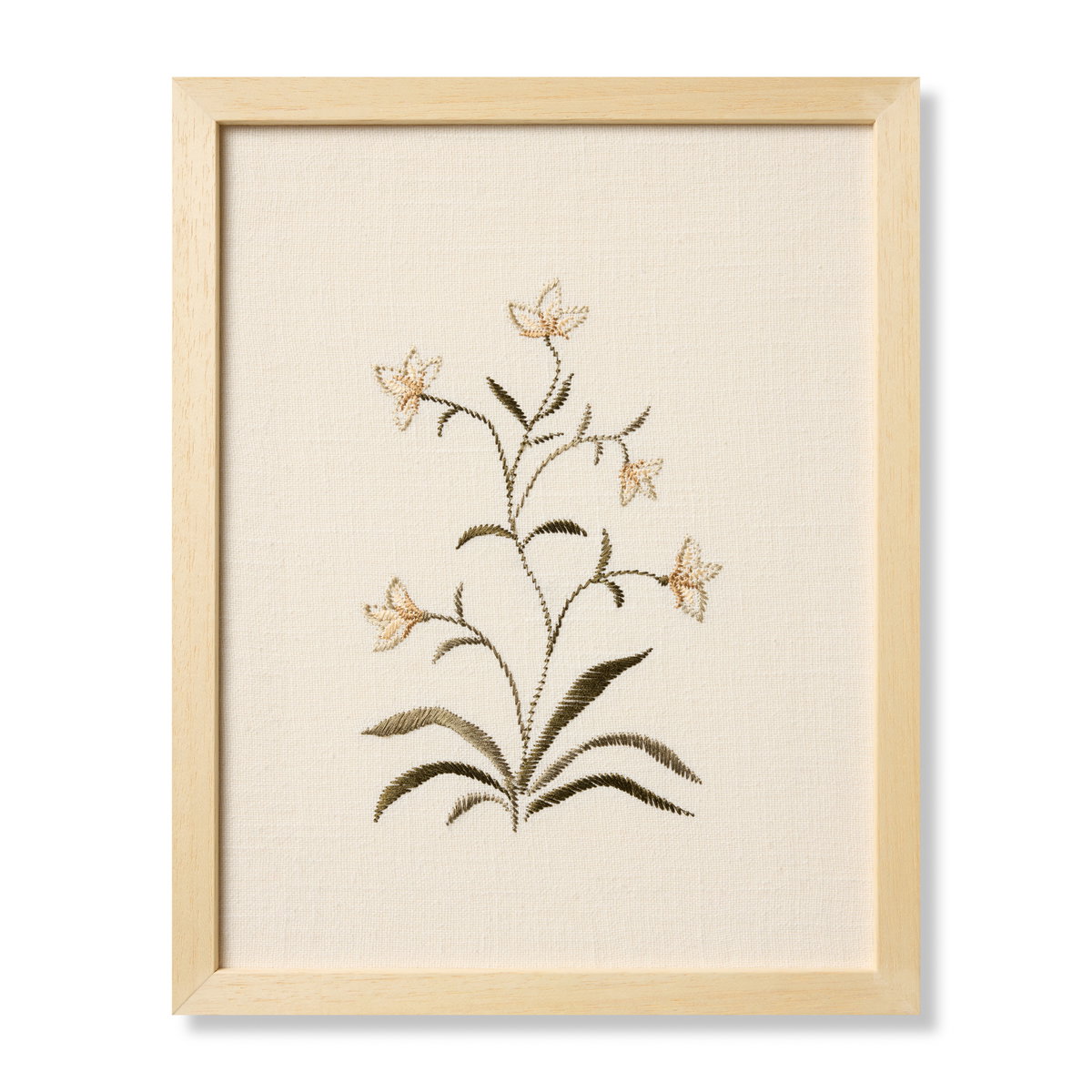 Loloi Pixie Flowers Beige Wall Art, Wall Hanging, 12" length x 15" width View 1