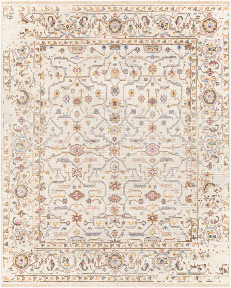 Kushal Handmade Rug, by Surya, 1'6" length x 1'6" width