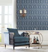 Riviera Bamboo Trellis Navy Wallpaper thumbnail 2