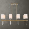 Awyr 8 Light Linear Chandelier, Pendant by Uttermost, 43.5" width x 16.5" height x 16" depth thumbnail 2