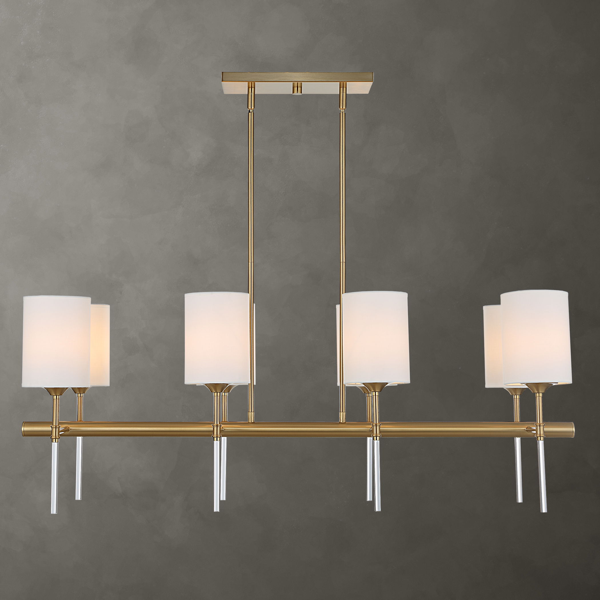 Awyr 8 Light Linear Chandelier large image 