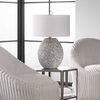Cyprien Gray White Table Lamp, by Uttermost, 1'6" width x 2'4.25" height x 1'6" depth thumbnail 9