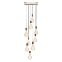 Online Designer Bathroom Tala 9 Light Pendant With Voronoi II Bulb, Brass