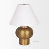 Salaah Antique Gold Brushed Metal with Cream Shade Table Lamp thumbnail 2