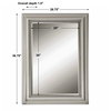 Stuart Silver Beaded Mirror, by Uttermost, 2'2.75" width x 3'0.75" height x 1.5" depth thumbnail 3