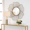 Blossom Gold Floral Mirror, by Uttermost, 42.75" width x 42.75" height x 3.25" depth thumbnail 4