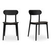Kent Outdoor Dining Chair Black - Set Of Two, by Moe's Home, 16.75" width x 31" height x 20.5" depth thumbnail 1