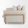 Roy II Beige Upholstered and Brown Wood Frame Arm Chair thumbnail 4