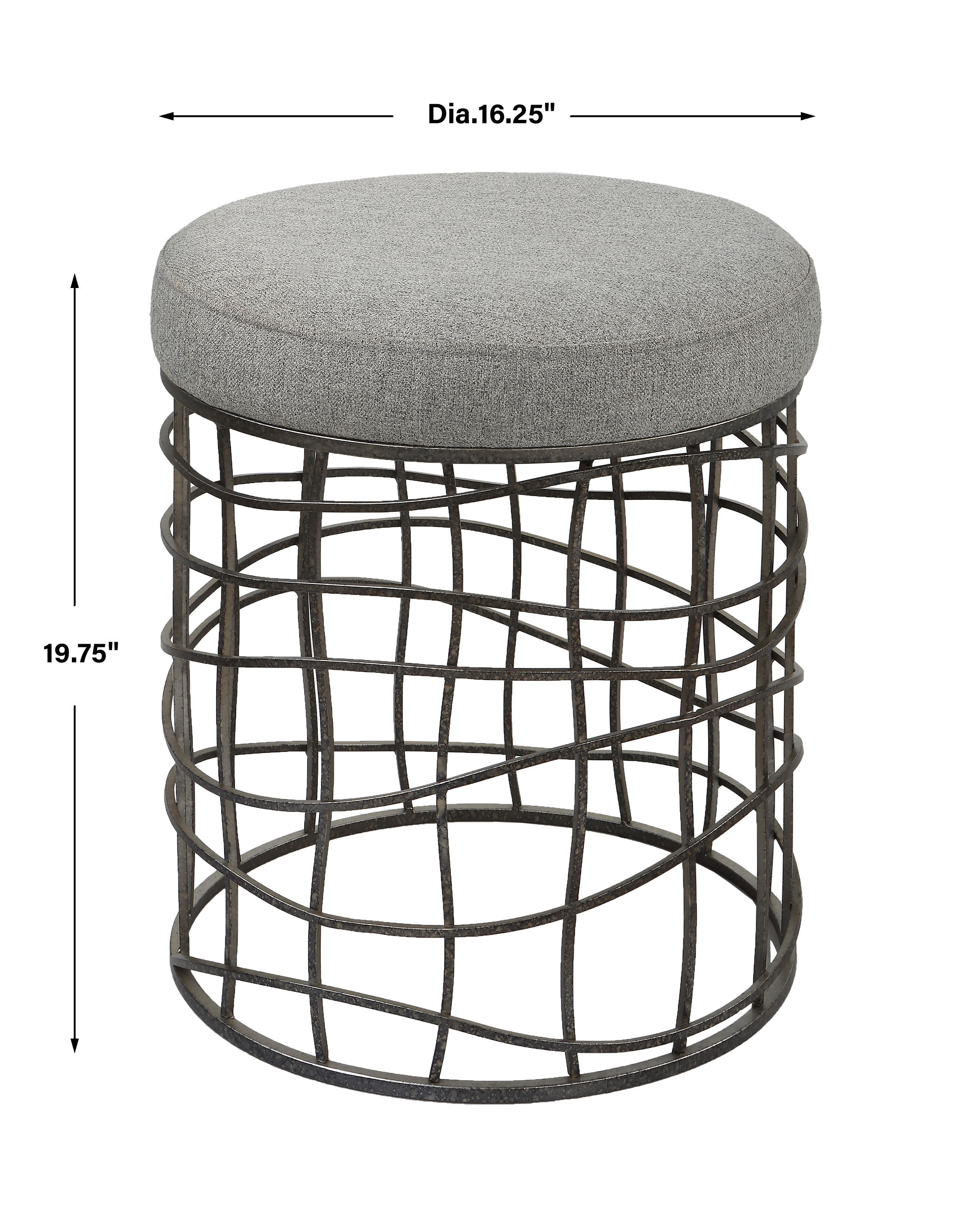 Carnival Iron Round Accent Stool large image 