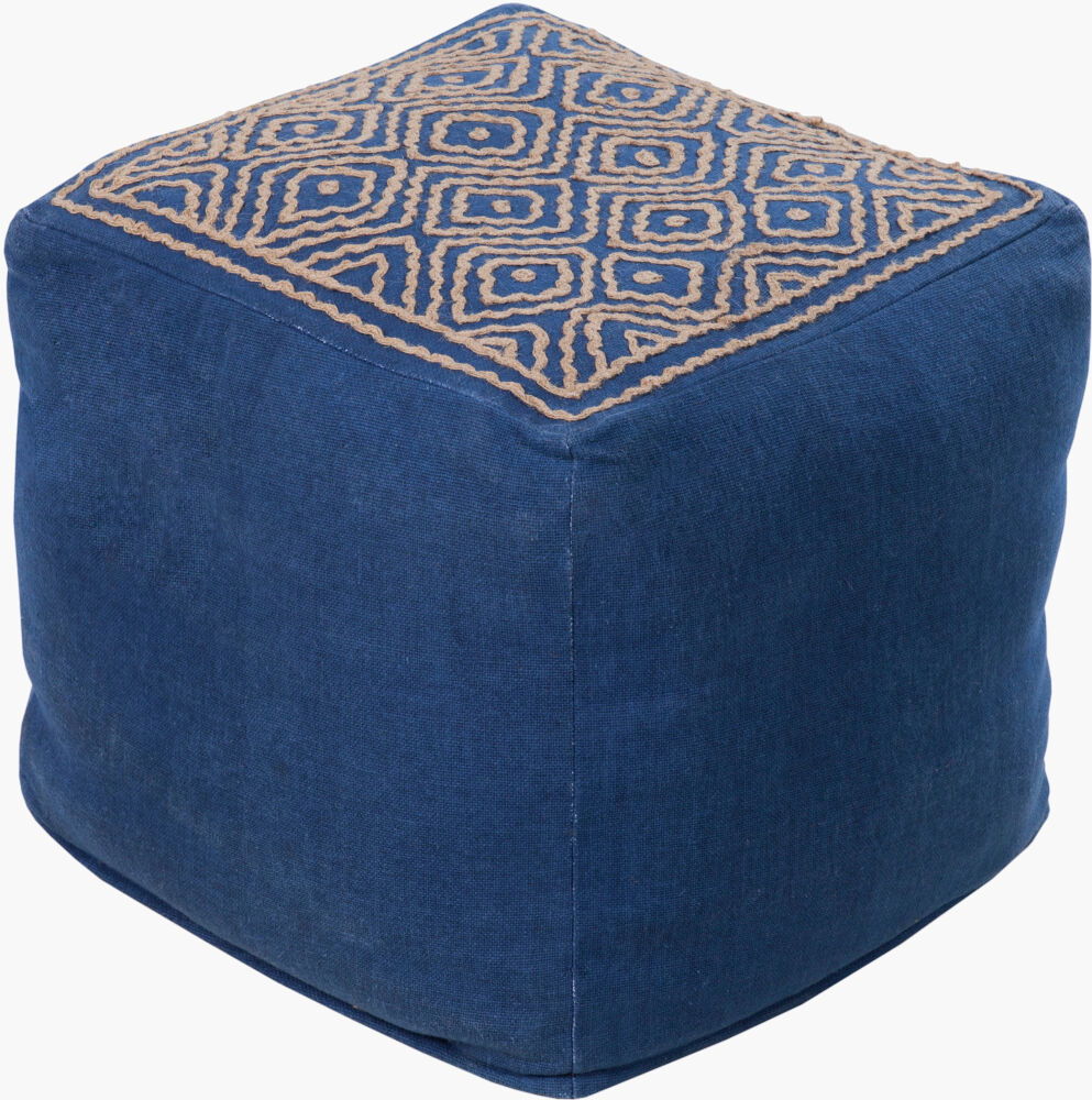 Atlas Pouf, Ottoman by Surya, 18" width x 18" height