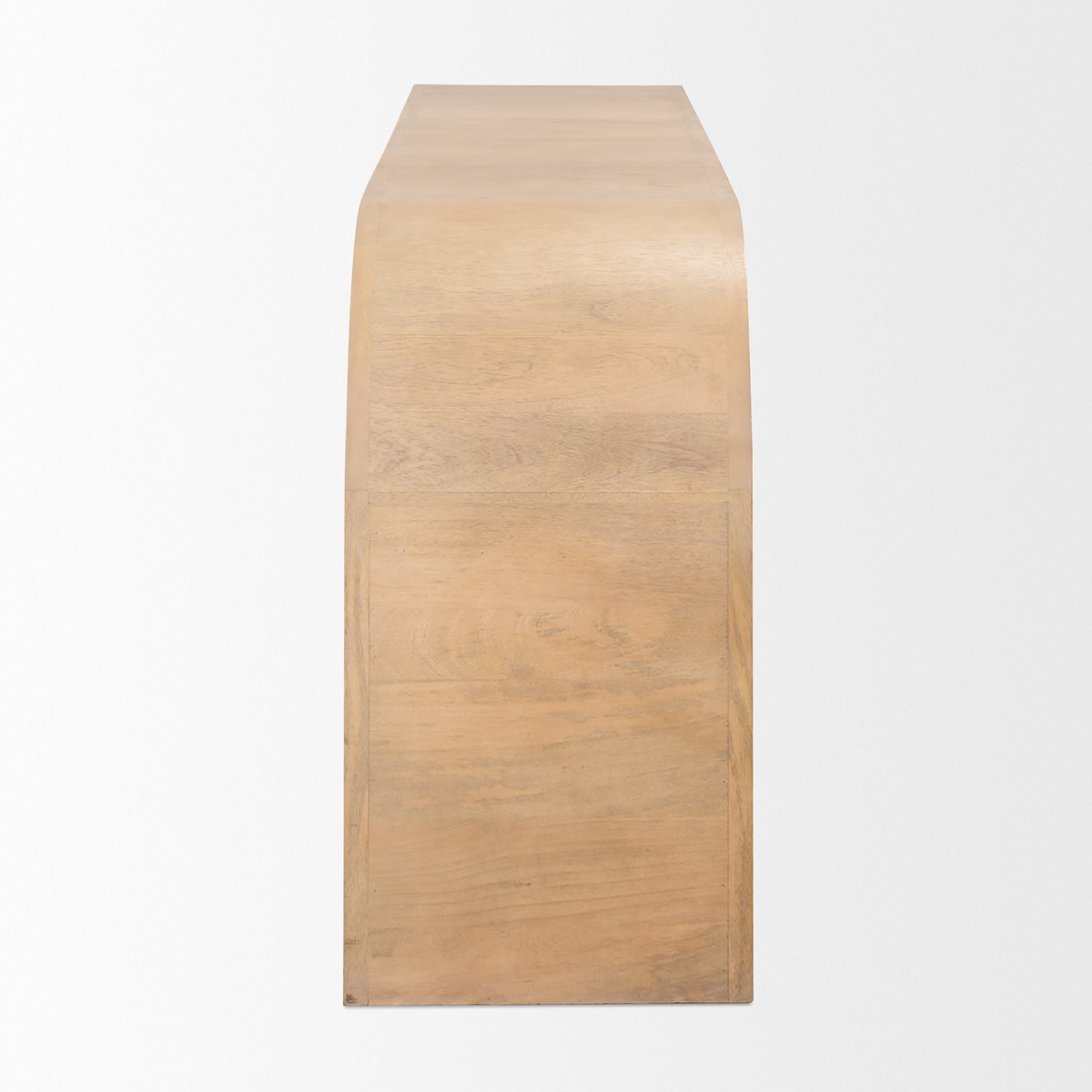 Sorina Reverse Fluted Light Brown Wood Sideboard, Sideboards & Buffet by Mercana, 72" length x 16" width x 30" height View 5