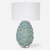 Laced Up Sea Foam Glass Table Lamp thumbnail 0