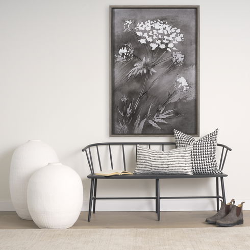 Karakum II Large White Textured Ceramic Vase