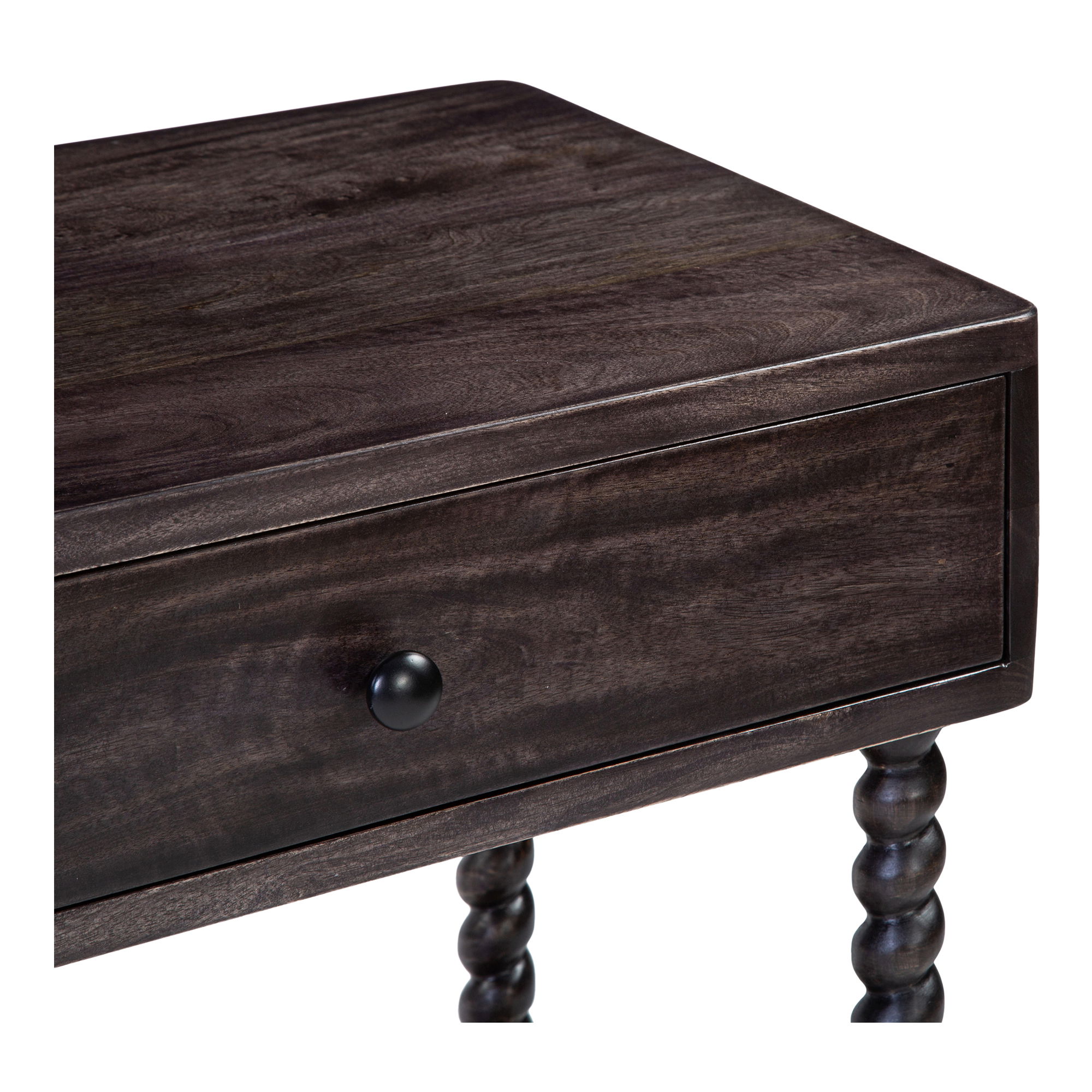 Tabitha Nightstand Dark Brown, by Moe's Home, 26" width x 26" height x 18" depth View 6
