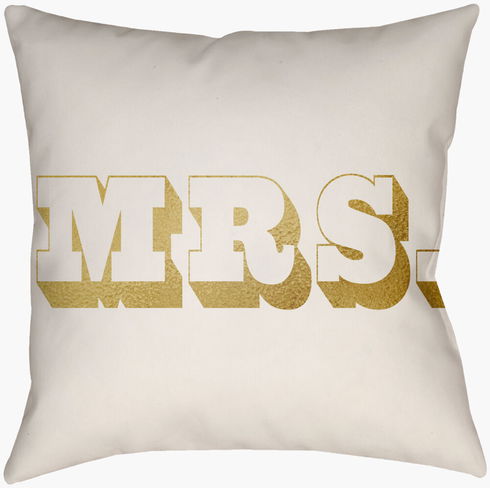 Mr & Mrs Accent Pillow