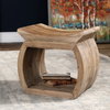 Connor Elm Accent Stool, Low Stool by Uttermost, 18" width x 17" height x 14" depth thumbnail 2