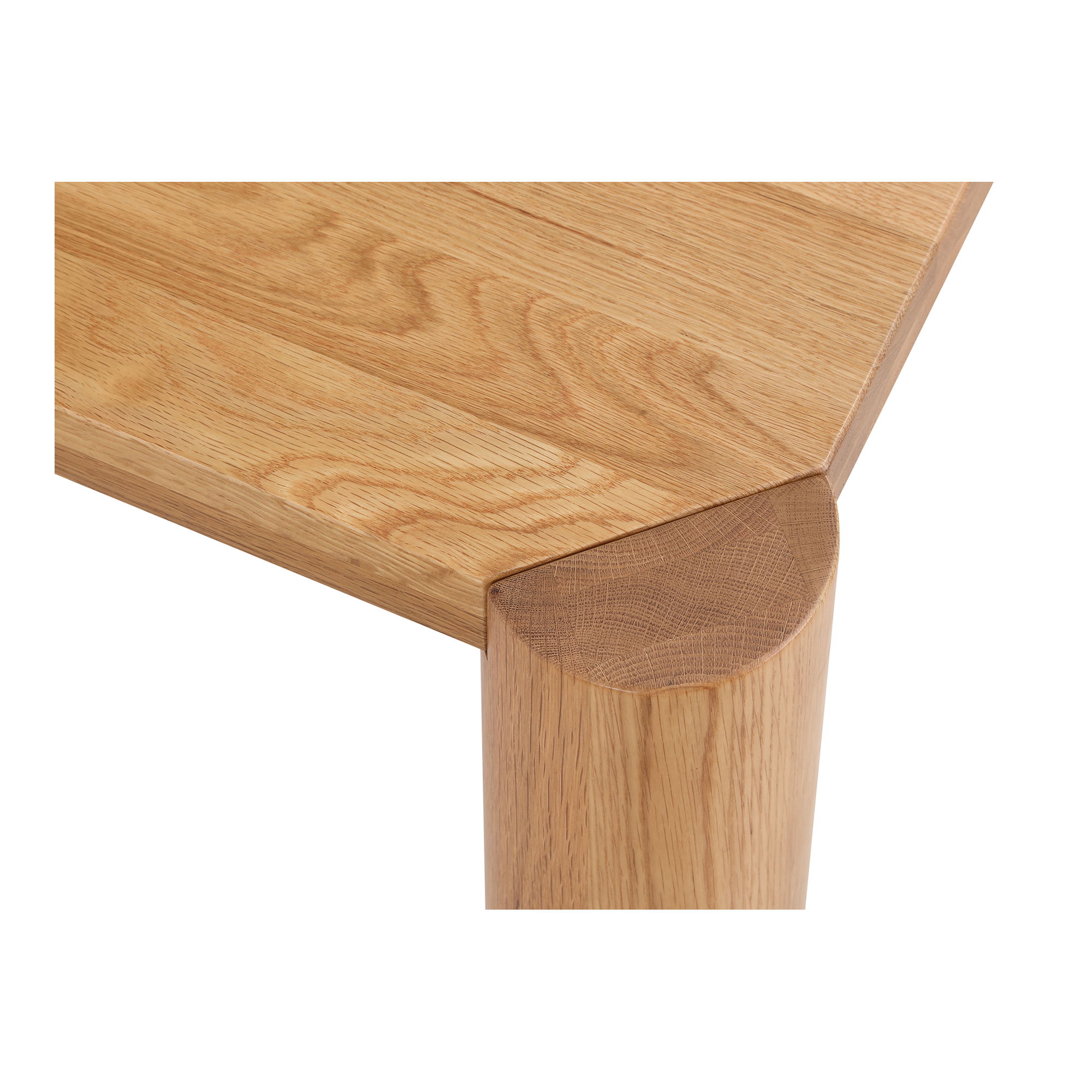 Post Large Table Large Natural Oak, Dining Table by Moe's Home, 96" width x 29" height x 39" depth View 4