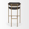 Parker Backless 40in Seat Bar Stool | Brown Faux Leather with Gold Metal, Counter & Bar Stool by Mercana, 19" length x 19.75" width x 40" height thumbnail 6