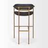 Parker Brown Faux Leather Seat Gold Metal Bar Stool, Counter & Bar Stool by Mercana, 19" length x 19.75" width x 40" height thumbnail 6