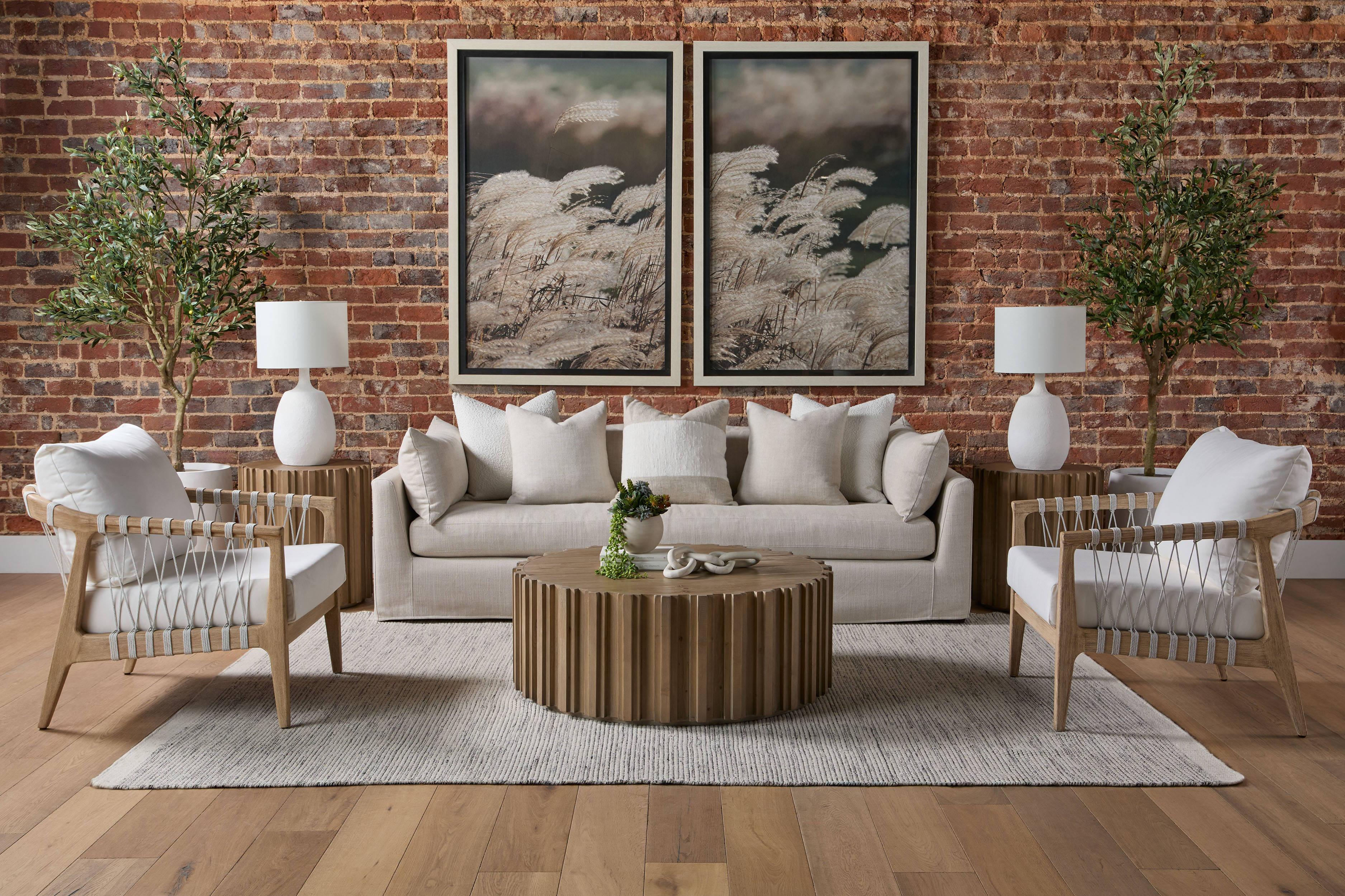 Haven 96' Lounge Slipcover Sofa large image 