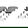 Piazza Outdoor Chair Black - Set Of Two, by Moe's Home, 1'11.5" width x 2'7.5" height x 1'10.5" depth thumbnail 3