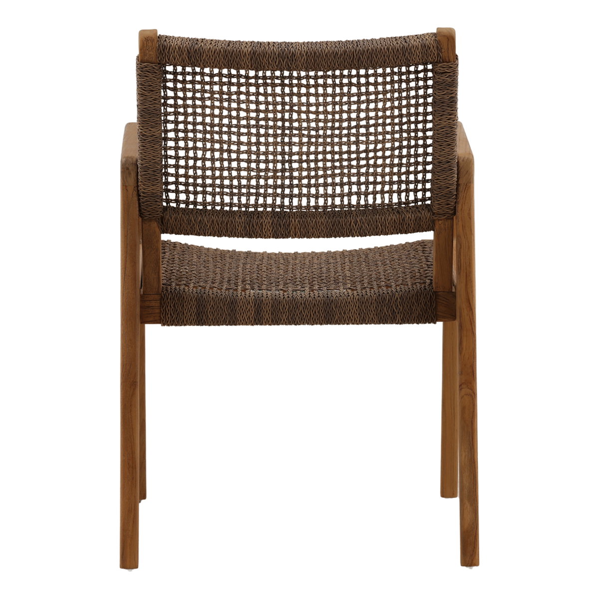 Camilla Outdoor Dining Chair Set of 2 Light Brown, by Dovetail, 22.12" width x 33.5" height x 25.39" depth View 4