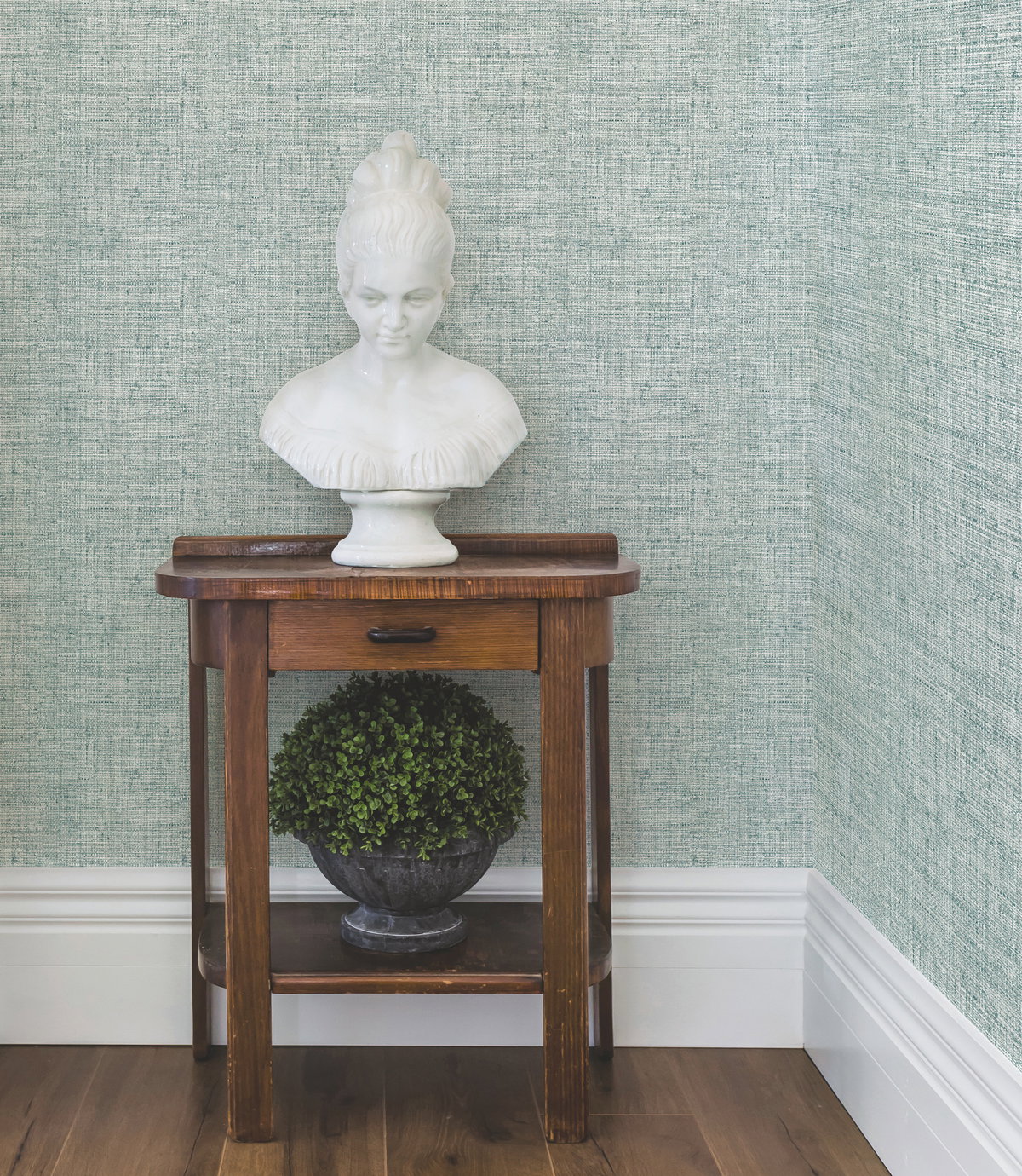 Papyrus Weave Blue Wallpaper, by York Wall, 27' length x 2'3" width x 0.02" depth View 3