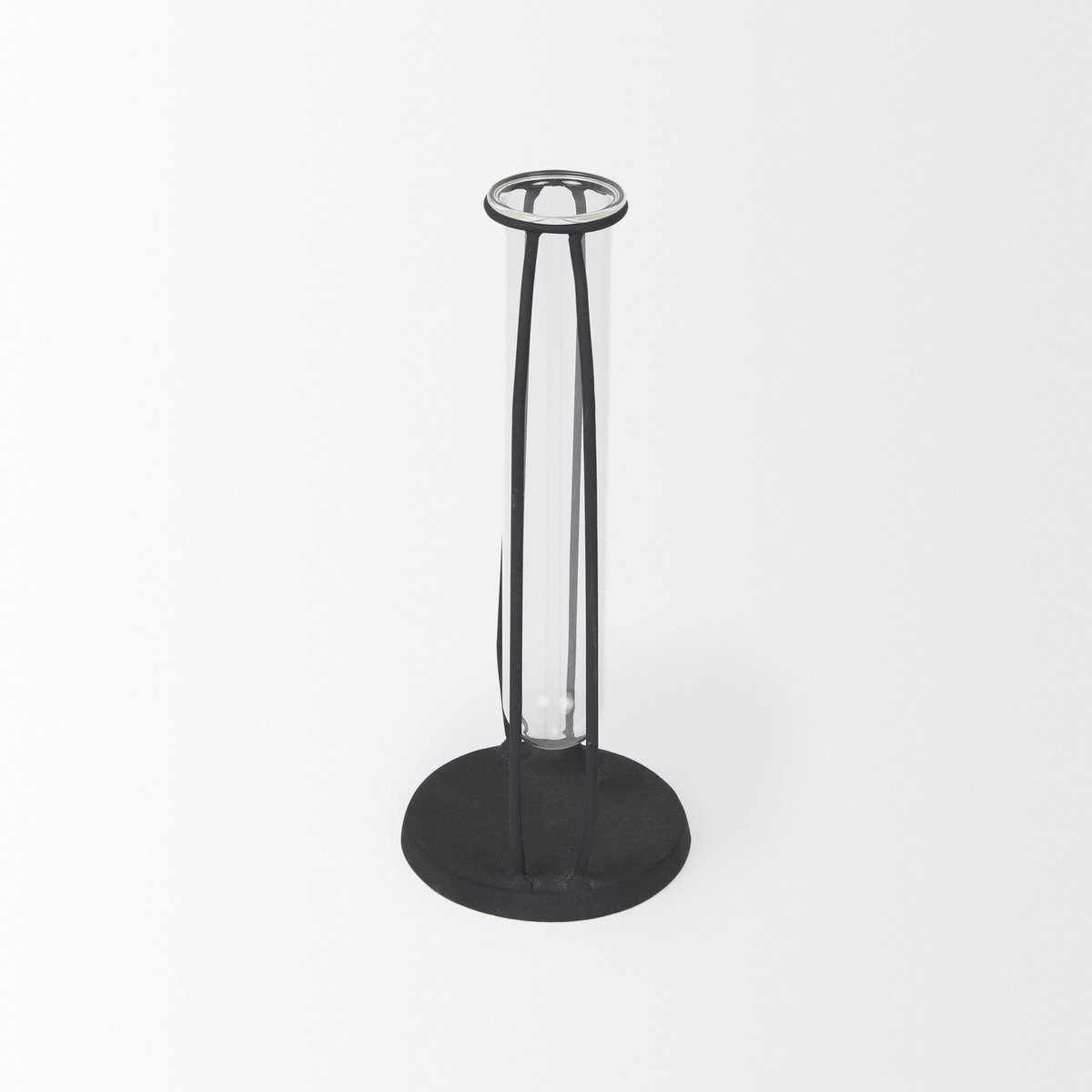Aria 4.3L x 3.9W x 9.6H Metal and Glass Decorative Accent, Decorative Object by Mercana, 4.53" length x 3.94" width x 9.65" height View 6