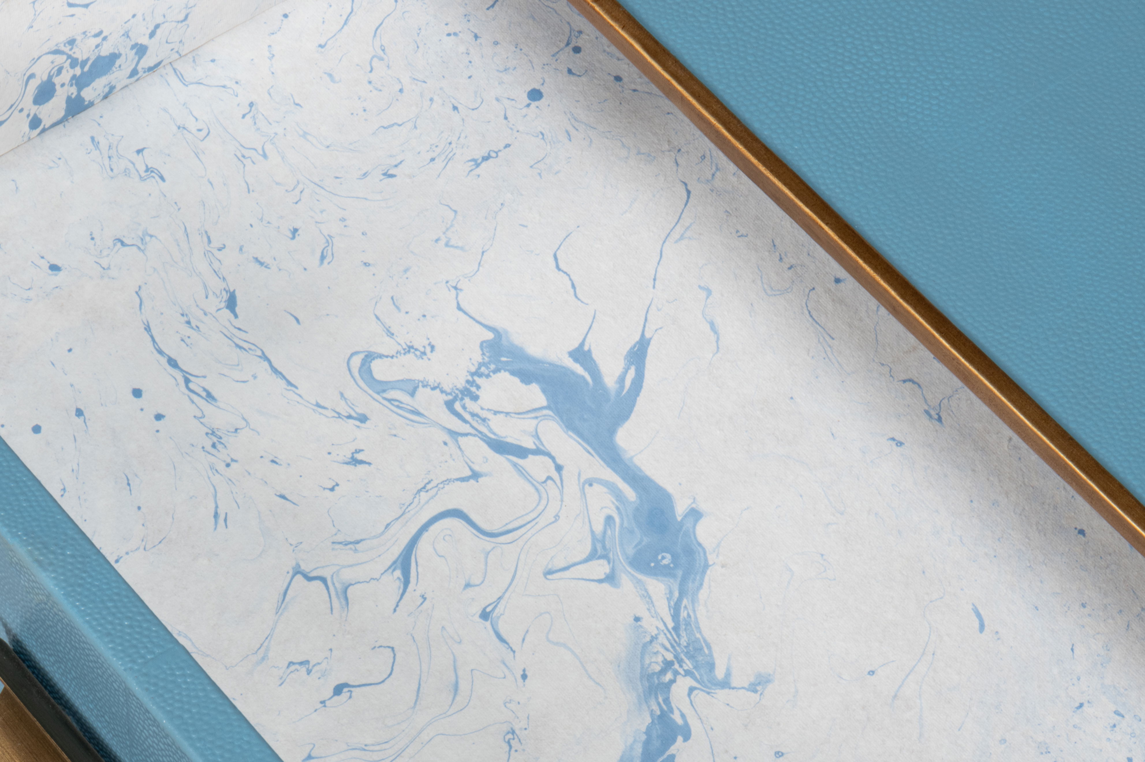 Gideon Shagreen Sq.Coffee Table, Blue large image 