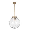 Gaia 1 Light Watered Glass Pendant, Mini Light Pendant by Uttermost, 14.75" width x 15.5" height x 14.75" diameter x 14.75" depth thumbnail 9