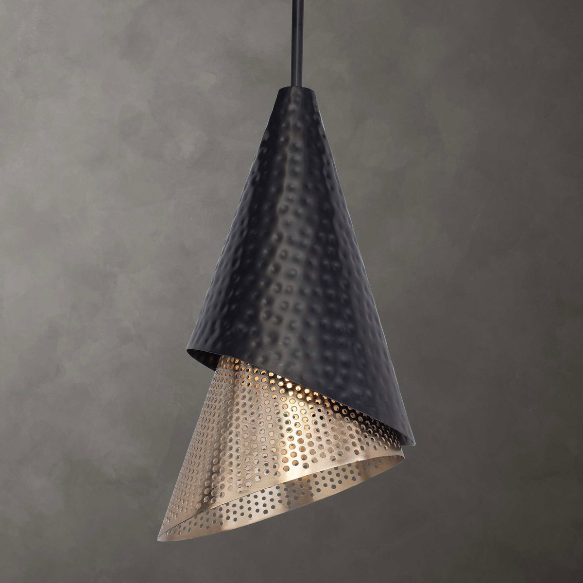 Apollo 1 Light Mini Pendant, Mini Light Pendant by Uttermost, 10" width x 18.5" height x 10" diameter x 10.25" depth View 2