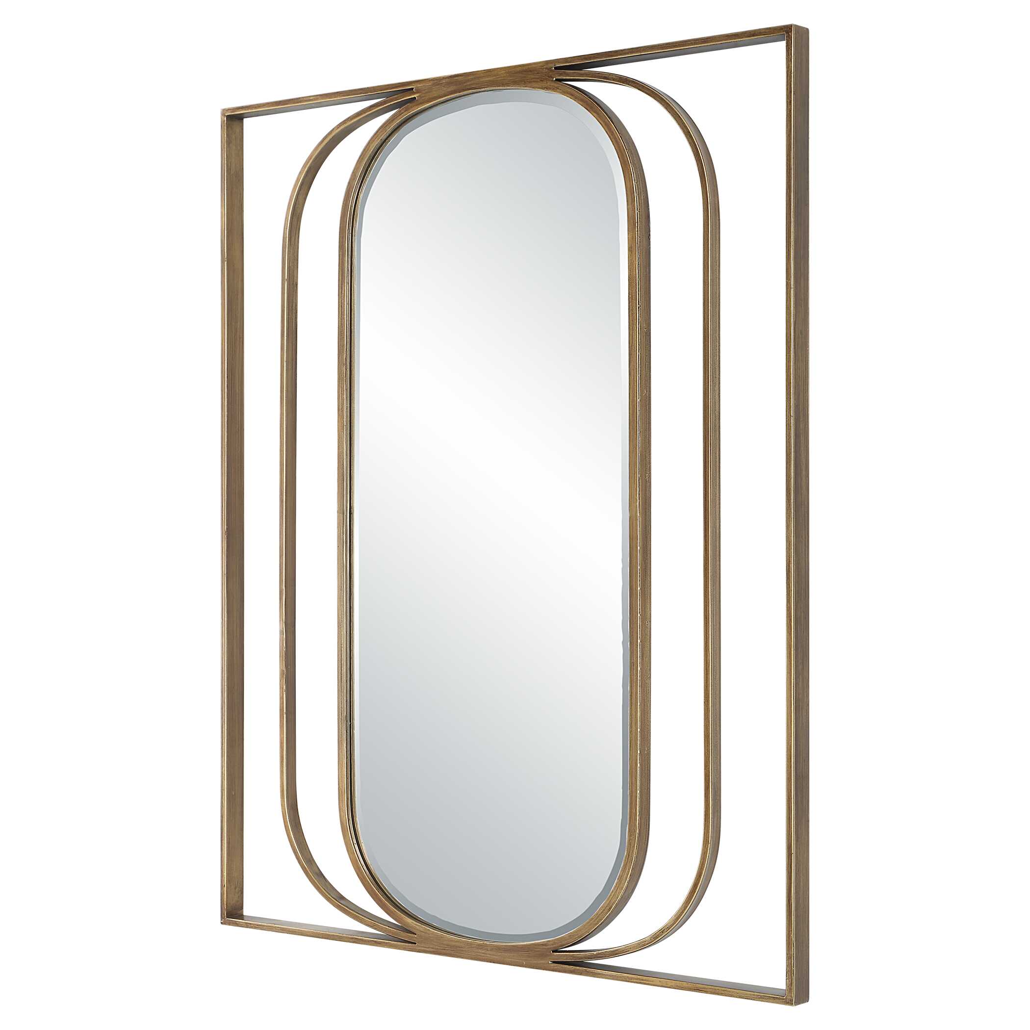 Replicate Contemporary Oval Mirror, by Uttermost, 30" width x 40" height x 1.25" depth View 5