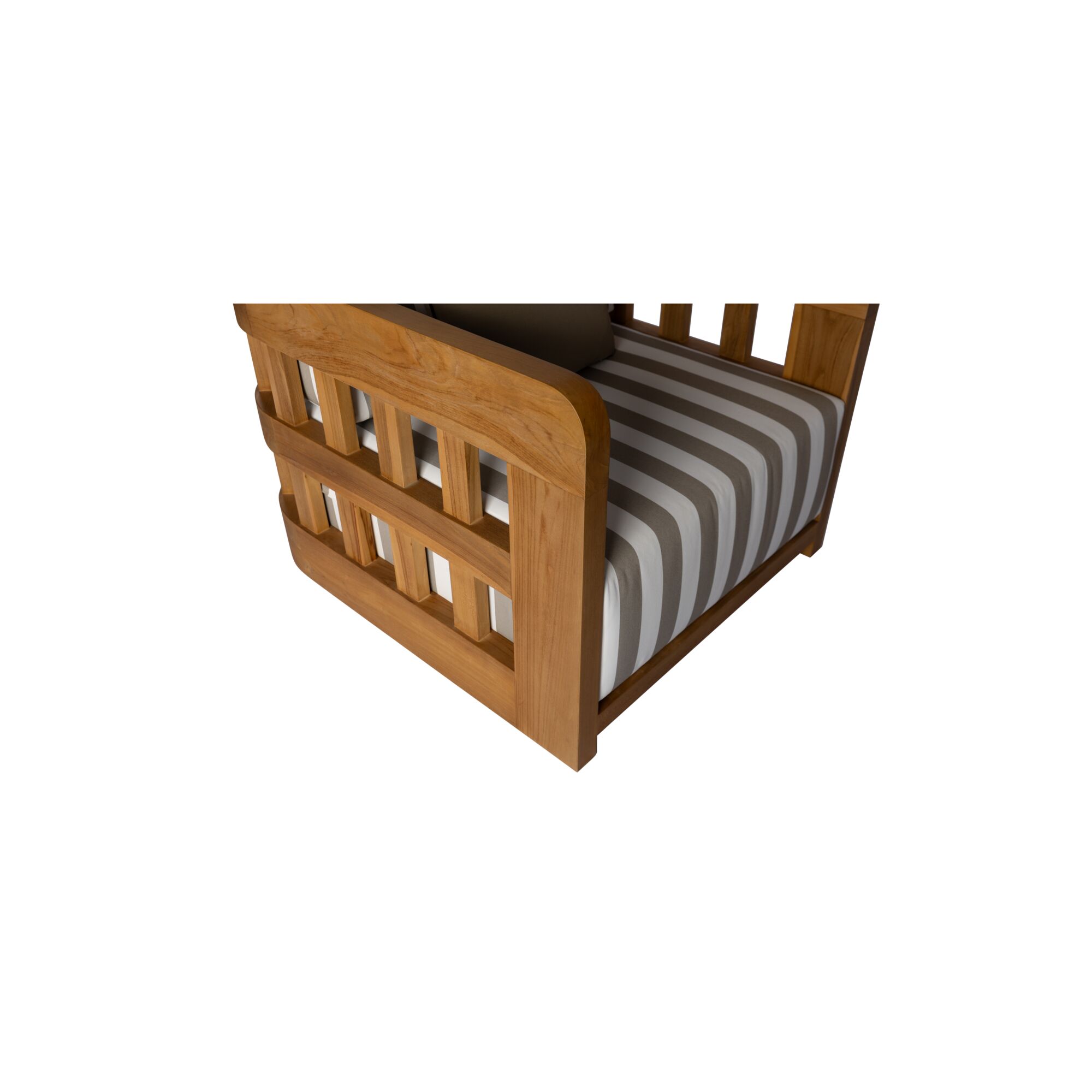 Adelaide Outdoor Accent Chair Brown Stripe, Sofas & Sectional by Moe's Home, 27.56" width x 32.01" height x 34.09" depth View 5